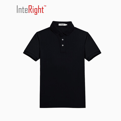 

INTERIGHT Jingdong quality manufacturing 50S cotton double beads to free hot men business casual POLO shirt black XL code