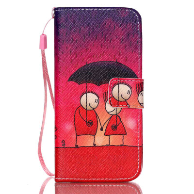 

Couple Umbrella Design PU Leather Flip Cover Wallet Card Holder Case for HUAWEI P8LITE