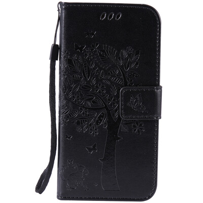 

Black Tree Design PU Leather Flip Cover Wallet Card Holder Case for SAMSUNG S7