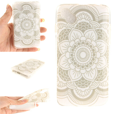 

White flowers Pattern Soft Thin TPU Rubber Silicone Gel Case Cover for WIKO Sunny