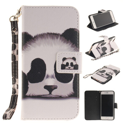 

Panda Дизайн Кожа PU откидная крышка бумажника карты держатель чехол для IPHONE 7
