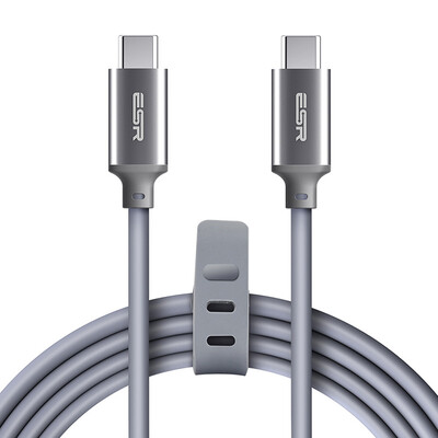 

ESR Usb Type-C Data Cable 31 Dual Type-C Ipad Pro11129 Data Cable 31A Quick Charge 1m Deep Grey