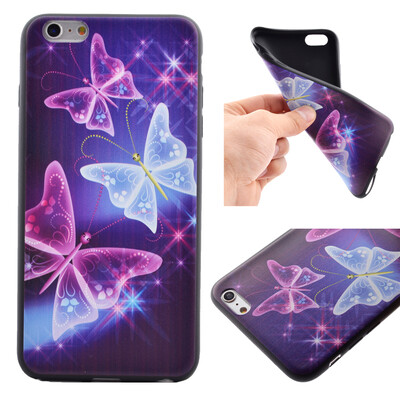 

Star Butterfly Pattern Soft Thin TPU Rubber Silicone Gel Case Cover for IPHONE 66S