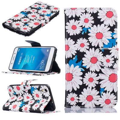 

Chrysanthemum Design PU Leather Flip Cover Wallet Card Holder Case for HUAWEI Honor 5AY6 II