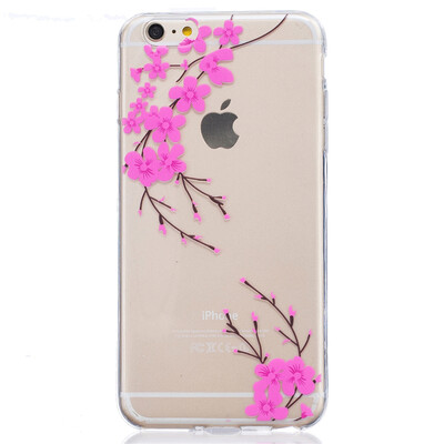 

Diagonal flower Pattern Soft Thin TPU Rubber Silicone Gel Case Cover for IPHONE 6 Plus6S Plus