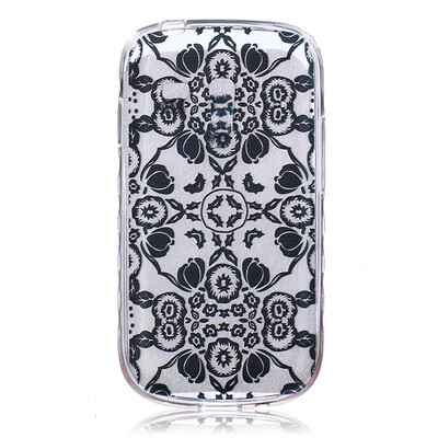 

Black flowers Pattern Soft Thin TPU Rubber Silicone Gel Case Cover for SAMSUNG GALAXY S3 Mini I8190