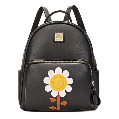 

Yu ha howru fashion Korean version sunflower flower decoration shoulder bag personality female package tide 6EL07006 black