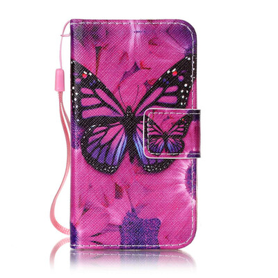 

Black Butterfly дизайн PU кожа флип крышку крышки кошелька карты чехол для Samsung Galaxy J1 Mini