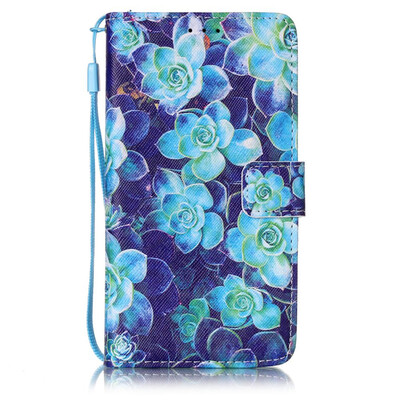 

Begonia Flower Design PU Leather Flip Cover Wallet Card Holder Case for SAMSUNG S7EDGE