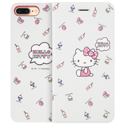 

Плюс отличный HelloKitty серии яблоко iPhone8 / 7 телефон оболочки милый мультфильм флип стоять защитный рукав кожи невинность Katie