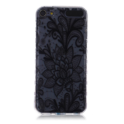 

Black Rose Pattern Мягкий тонкий ТПУ Резиновая крышка силиконовый гель чехол для iPod Touch 5/6
