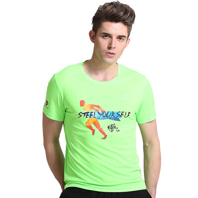 

Camel CAMEL short-sleeved sports T-shirt men&women couples models round neck comfortable comfortable moisture drying clothes C7S2U7307 fluorescent green XXL