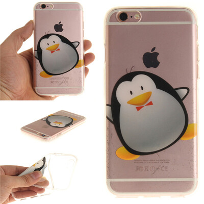 

Cartoon penguin Pattern Soft Thin TPU Rubber Silicone Gel Case Cover for IPHONE 66S