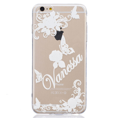 

Белая бабочка Pattern Мягкий Тонкий TPU Резиновый Силиконовый гель Чехол для IPHONE 6 Plus/6S Plus