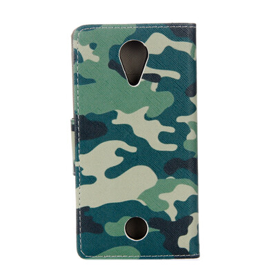 

Camouflage Design PU Leather Flip CoverWallet Card Holder Case for Wiko Tommy