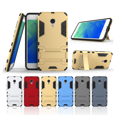 

Gold Slim Robot Armor Kickstand Shockproof Hard Rugged Rubber Back Case For MEIZU M5