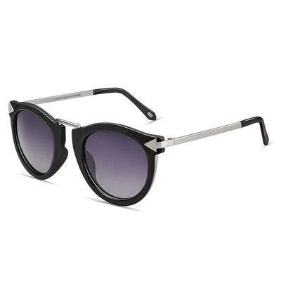 

Wei Gu VEGOOS 6107 Wu Qian star with polarized sunglasses large frame face polished sunglasses sunglasses men&women driving glasses sunglasses bright black box gray film