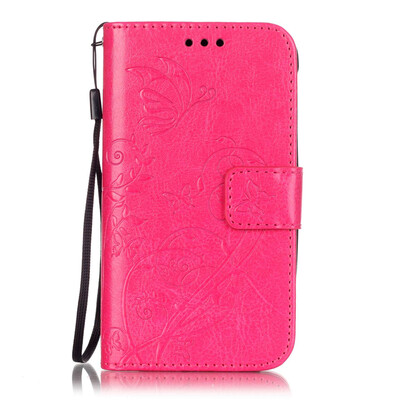 

Rose Flower Design PU Leather Flip Cover Wallet Card Holder Case for SAMSUNG G360