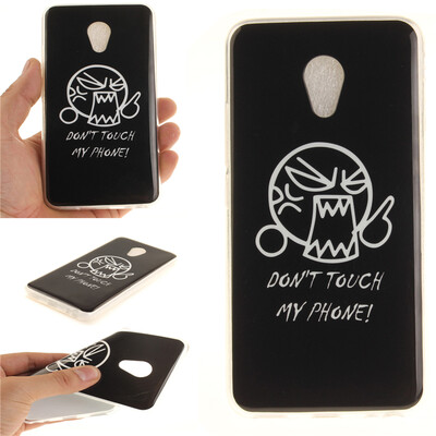 

Do not touch me Pattern Soft Thin TPU Rubber Silicone Gel Case Cover for Meizu mx5