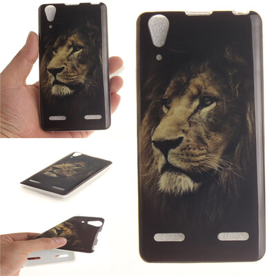 

Львы Pattern Мягкий тонкий ТПУ Резиновая крышка силиконовый гель чехол для Lenovo A6000