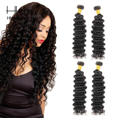 

HHHair Cambodian Curly Hair 4 Bundles Cambodian Deep Wave Curly Weave Human Hair Cambodian Virgin Hair