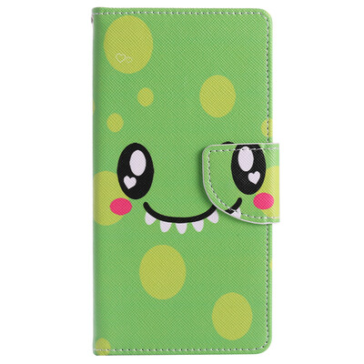 

Green Smile Design PU Leather Flip Cover Wallet Card Holder Case for SONY XZ