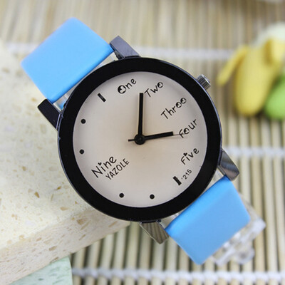 

New quartz watch English fashion generous Europe and the United States simple male and female students couple watches YZL0532TH-4