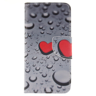 

Heart-shaped waterdrop Design PU Leather Flip Cover Wallet Card Holder Case for IPHONE 66S