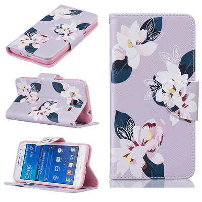

Gray lily Design PU Leather Flip Cover Wallet Card Holder Case forSAMSUNG GALAXY Grand Prime G530