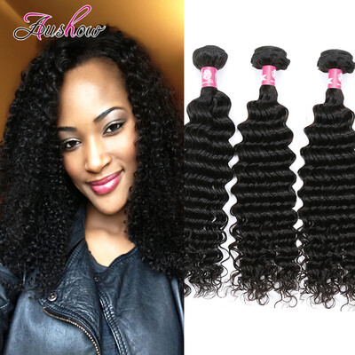 

Malaysian Deep Wave Human Hair Bundles 10-26 Natural Color 3 Bundles Human Hair Malaysian Deep WaveFree Shipping