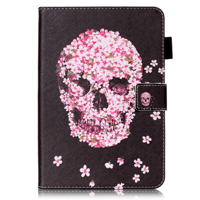 

Pink Skull Design PU Leather Flip Cover Wallet Card Holder Case for IPAD3