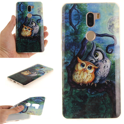 

Oil painting owl Pattern Soft Thin TPU Rubber Silicone Gel Case Cover for XIAOMI 5S Plus
