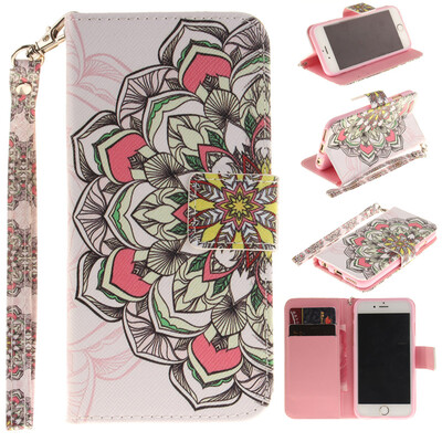 

Multilateral flowers Design PU Leather Flip Cover Wallet Card Holder Case for IPHONE 6/6S