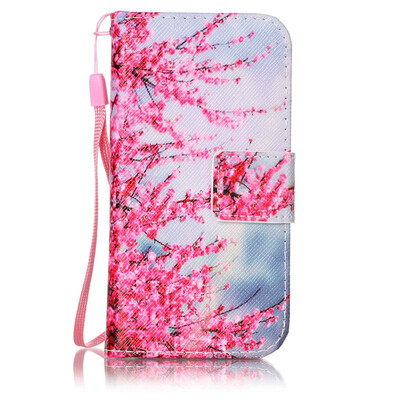 

Плам Блоссом Дизайн Кожа PU откидной крышки Кошелек Карты Чехол для Apple iPod Touch 5