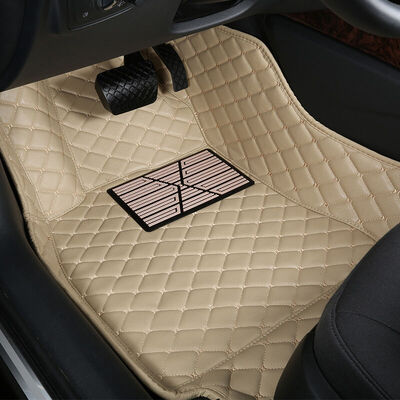 

Chi Qin full leather car mats special car ring Cadillac XTS Audi q3 embroidered models - beige