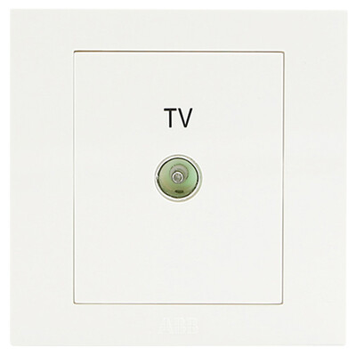 

ABB switch socket panel two TV computer socket Yongzhi series white AH325