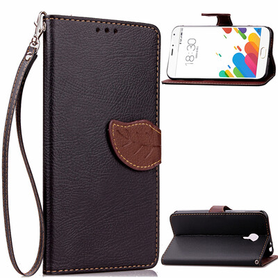 

Black Design PU Leather Flip Cover Wallet Card Holder Case for MEIZU Metal