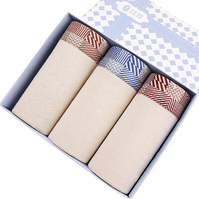 

Red beans hongdou men&39s underwear Modal cotton printed waist tendons shorts flat angle trousers 3 gift box 17090