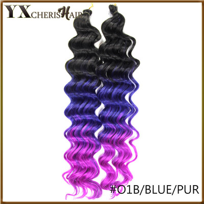 

New Premium Deep Wave Synthetic Hair Extension Curly Synthetic Weave Jerry Curl Crochet Braid Freetress Deep Twist