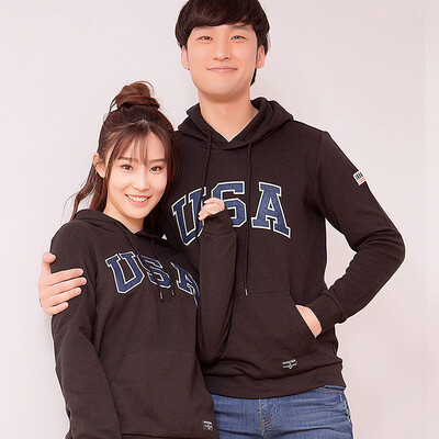 

intercrew South Korea 2017 spring couple fitted Korean version of the hooded sweater female loose type hedging embroidered baseball service ITR1TH31G black 105