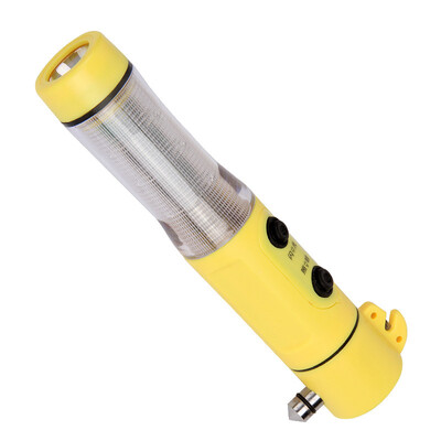 

QUXING multi-function LED light broken window hammer flashlight cutter flashing life-saving safety hammer without battery