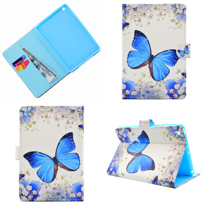 

Flower butterfly Style Classic Flip Cover with Stand Function and Credit Card Slot for Apple iPad Mini 123