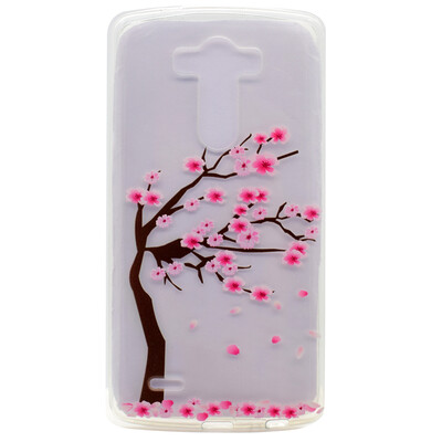 

Cherry tree Pattern Soft Thin TPU Rubber Silicone Gel Case Cover for LG G4