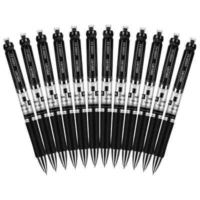 

Deli (гастроном) S01 0.5mm пуля классический пресс-служба гелевая ручка / ручка / ручка черное платье 12