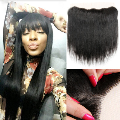 

7a Ear To Ear Malaysian Straight Frontal Closure Cheap Full Frontal Lace Closure 13x4 Pre Plucked Frontal Closure