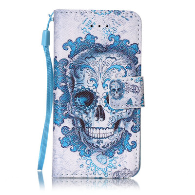 

Ghost Design PU Leather Flip Cover Wallet Card Holder Case for IPHONE 5S