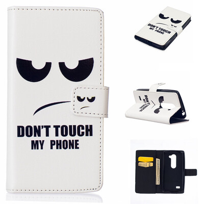 

Eye Design PU Leather Flip Cover Wallet Card Holder Case for LG LEON H340N
