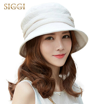 

Jingdong Supermarket Siggi CM69027 hat female summer sun hat hood sunscreen fold large along the anti-UV Korean tide sun hat beige 57CM