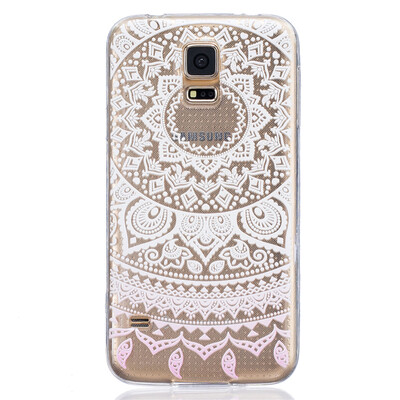 

White pattern Pattern Soft Thin TPU Rubber Silicone Gel Case Cover for SAMSUNG GALAXY S5