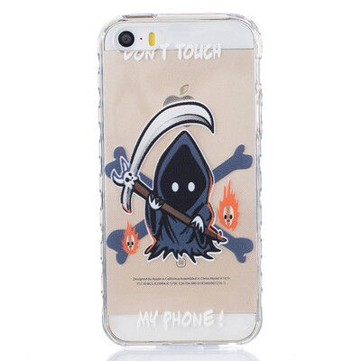 

Grim Reaper Pattern Soft Thin TPU Rubber Silicone Gel Case Cover for PHONE 5/5S/5SE